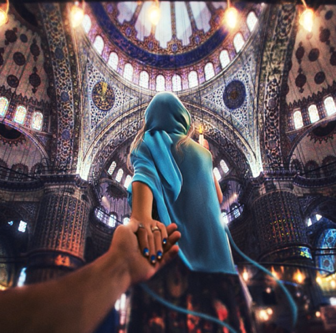 Fotos Murad Osmann alrededor del mundo con su novia.