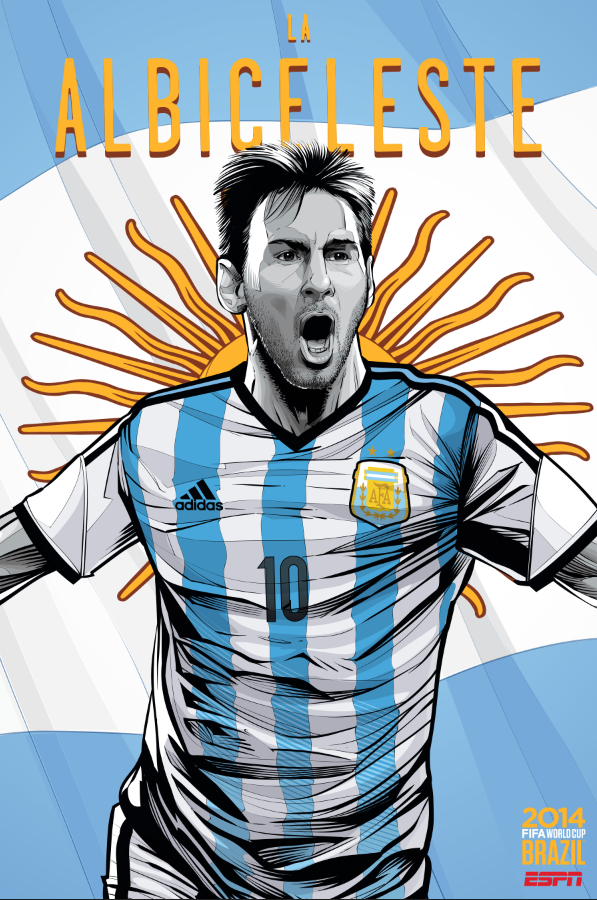 Sensacionales posters selecciones del Mundial Brasil 2014