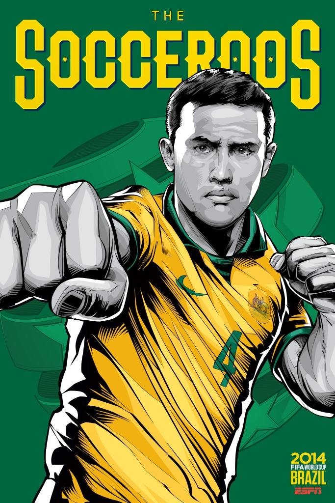 Sensacionales posters de las 32 selecciones del Mundial Brasil 2014