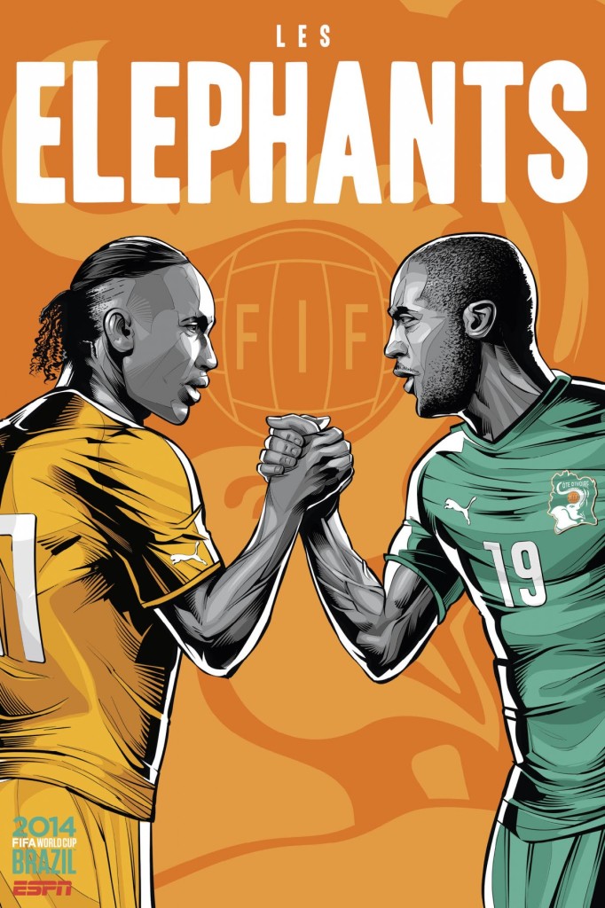 Sensacionales posters de las selecciones del Mundial Brasil 2014