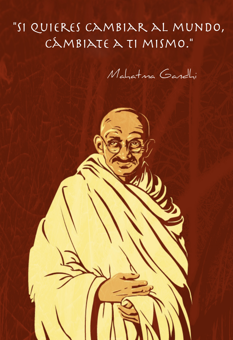 Sal y cambia el mundo con estas 8 Frases de Mahatma Gandhi