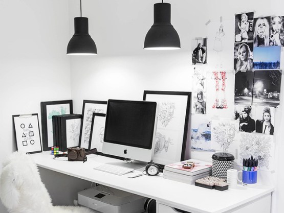 Oficinas en casa minimalistas #51