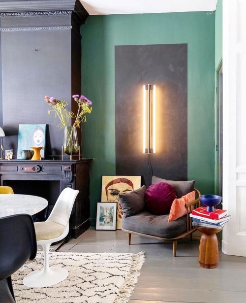 El color verde en diseño y decoración de interiores