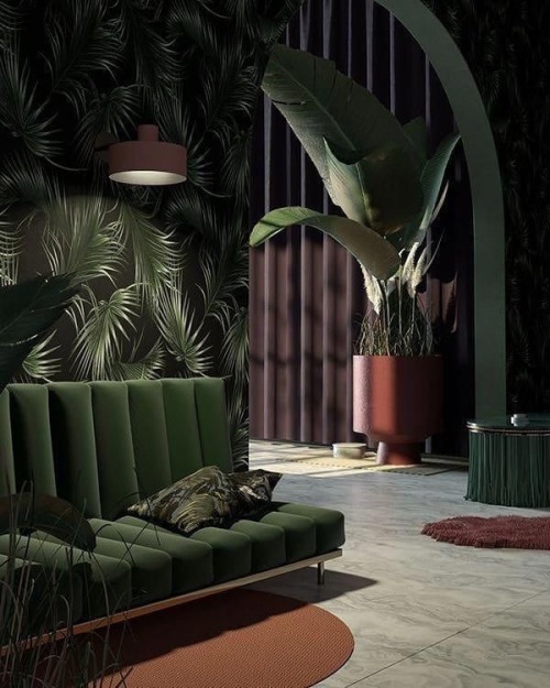 El color verde en diseño y decoración de interiores