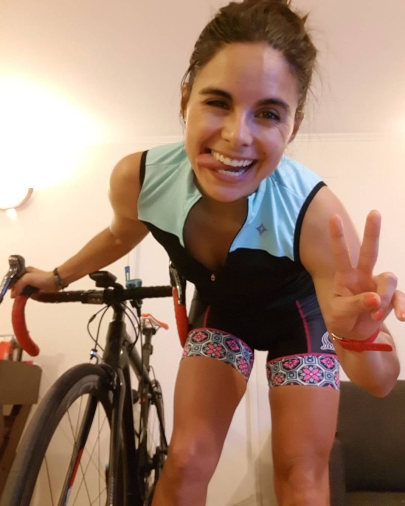 Mujeres ciclistas super fit